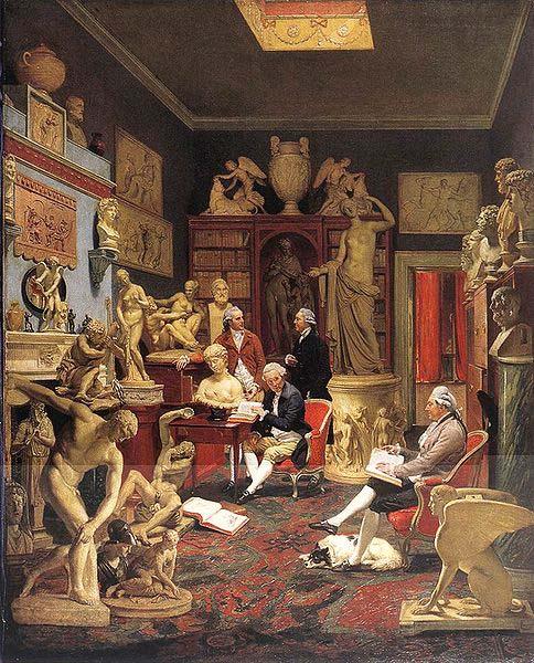 Johann Zoffany Charles Towneley and friends in his library, France oil painting art